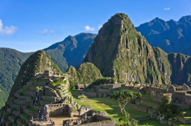 Machu Picchu Gündüz Antik şehir manzarası, Peru, Güney Amerika