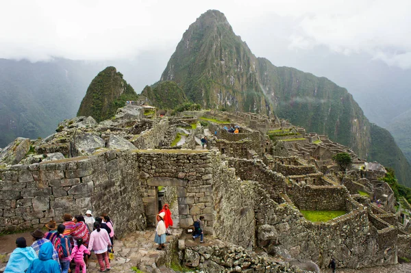Machu Picchu Cloudy Day Ancient City View Peru South America — Stock Photo, Image
