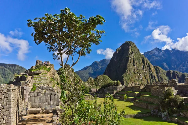 Machu Picchu Gündüz Antik Şehir Manzarası Peru Güney Amerika — Stok fotoğraf