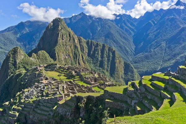 Machu Picchu Día Soleado Vista Antigua Ciudad Perú América Del — Foto de Stock