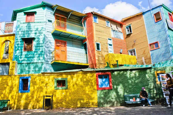 Caminito Boca Gamla Stan Gatuvy Buenos Aires Argentina — Stockfoto