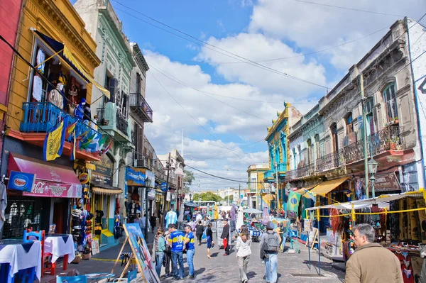 Caminito Boca Cidade Velha Vista Rua Buenos Aires Argentina — Fotografia de Stock