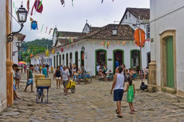 Paraty, Eski Şehir Sokak Manzarası, Brezilya