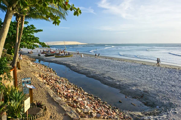 Jericoacoara, Tropik sahil günbatımı manzarası, Brezilya, Güney Amerika