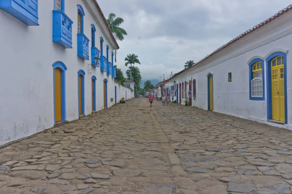 Paraty Gamla Stan Gatuvy Brasilien — Stockfoto