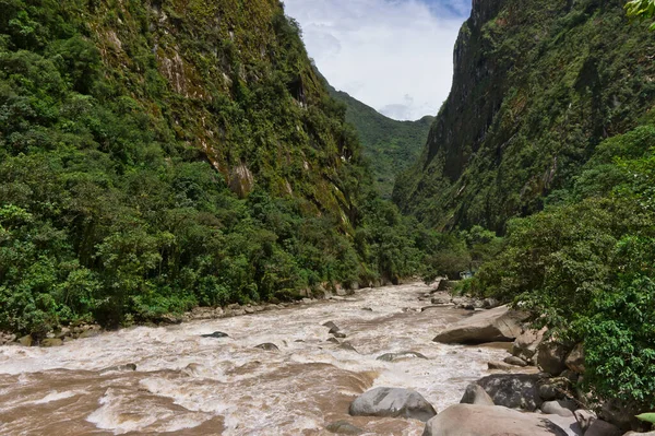 Aguas Calientes View River Urbamba Machu Picchu Peru South America — 图库照片
