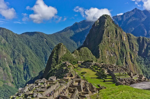 Machu Picchu Güneşli Bir Günde Peru Güney Amerika — Stok fotoğraf