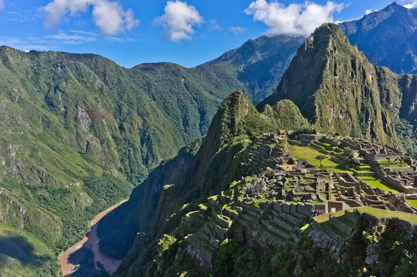 Machu Picchu Güneşli Bir Günde Peru Güney Amerika — Stok fotoğraf