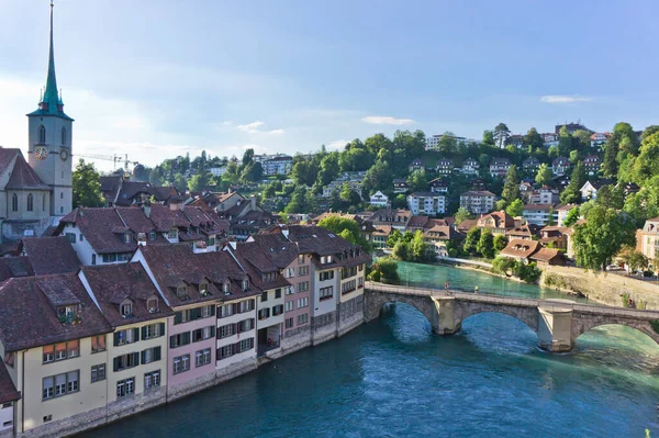 Berno Stare Miasto Widok Rzekę Szwajcaria Europa — Zdjęcie stockowe