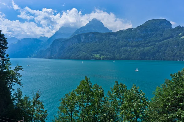 Lucerne Természeti Táj Alpokban Svájc Európa — Stock Fotó