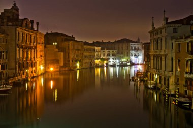 Venedik, Eski Şehir Gece Manzarası, İtalya