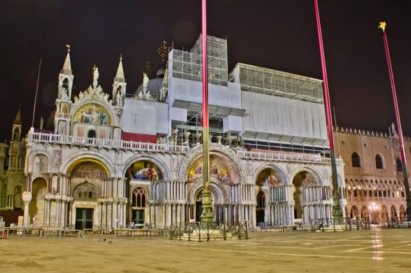 Venezia Città Vecchia Vista Notte Italia — Foto Stock