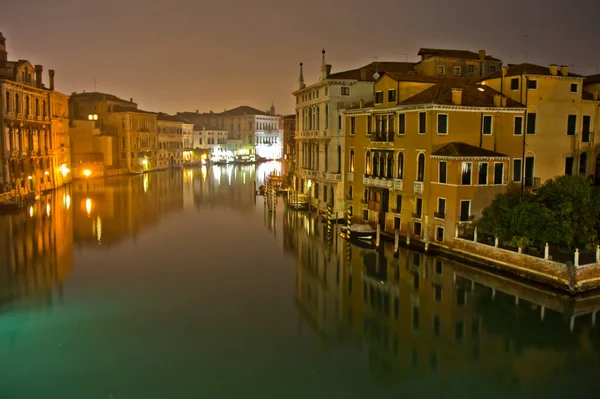 Venedig Altstadtblick Bei Nacht Italien — Stockfoto