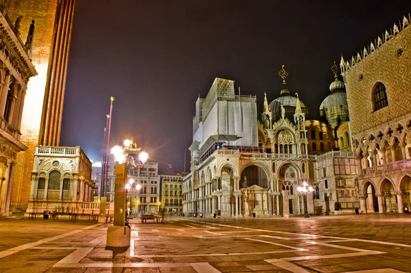 Venezia Città Vecchia Vista Notte Italia — Foto Stock