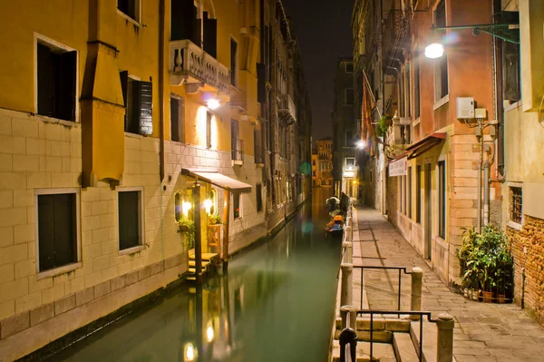 Venecia Ciudad Vieja Vista Noche Italia —  Fotos de Stock