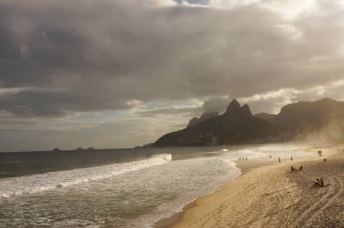 Ipanema, Tropik sahil manzarası, Rio de Janeiro, Brezilya, Güney Amerika