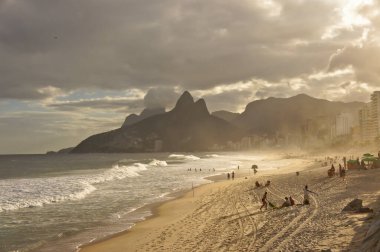 Ipanema, Tropik sahil manzarası, Rio de Janeiro, Brezilya, Güney Amerika