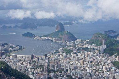 Rio de Janeiro, Modern şehir panoramik görünümü, Brezilya, Güney Amerika