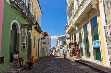 Salvador de Bahia, Pelourinho Renkli binalar, Brezilya, Güney Amerika