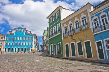 Salvador de Bahia, Pelourinho Renkli binalar, Brezilya, Güney Amerika