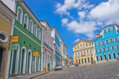 Salvador de Bahia, Pelourinho Renkli binalar, Brezilya, Güney Amerika