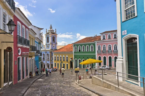 Salvador Bahia Pelourinho View Colorful Buildings Бразилия Южная Америка — стоковое фото