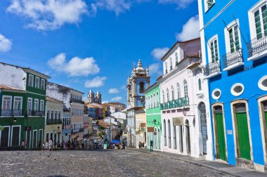 Salvador de Bahia, Pelourinho Renkli binalar, Brezilya, Güney Amerika