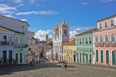 Salvador de Bahia, Pelourinho Renkli binalar, Brezilya, Güney Amerika