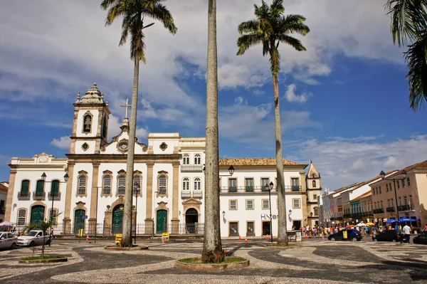 Salvador Bahía Pelourinho Vista Con Coloridos Edificios Brasil América Del — Foto de Stock