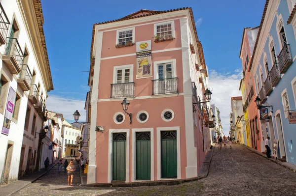 Salvador Bahia Pelourinho Utsikt Med Färgglada Byggnader Brasilien Sydamerika — Stockfoto