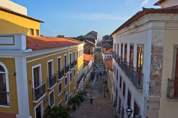 Sao Luis Gamla Stan Gatuvy Brasilien Sydamerika — Stockfoto