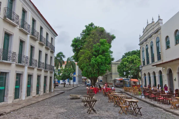 Sao Luis Παλιά Πόλη Άποψη Του Δρόμου Βραζιλία Νότια Αμερική — Φωτογραφία Αρχείου