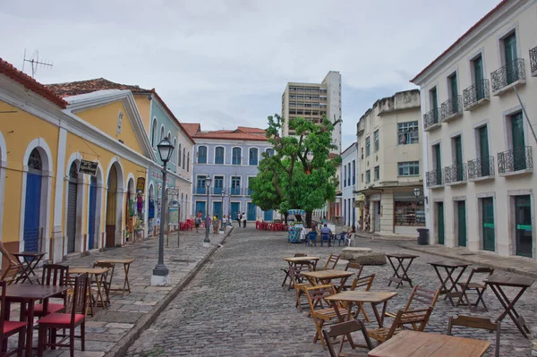 Sao Luis, Eski şehir sokak manzarası, Brezilya, Güney Amerika