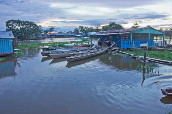 Amazonebekken Oud Uitzicht Stad Aan Rivier Colombia Leticia — Stockfoto
