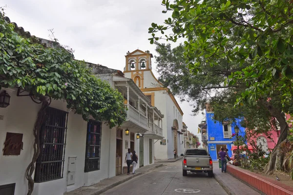 Cartagena Παλιά Πόλη Άποψη Του Δρόμου Κολομβία Νότια Αμερική — Φωτογραφία Αρχείου