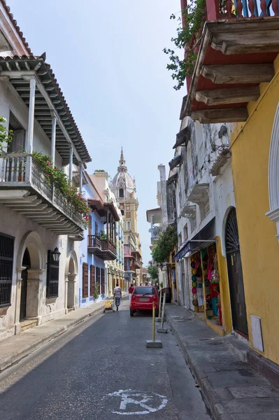 Cartagena Óváros Utcára Néző Kolumbia Dél Amerika — Stock Fotó