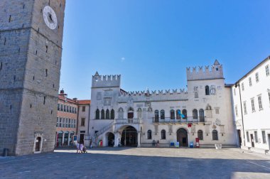 Koper, Old city street view, Slovenya, Balkanlar, Avrupa