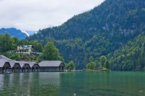 Озеро Коніґссі Природний Ландшафт Альпах Німеччина Європа — стокове фото