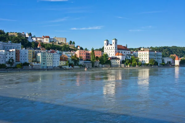 Passau Vista Ciudad Vieja Por Río Alemania Europa — Foto de Stock