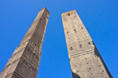 Bologna, Eski Şehir Manzarası, Torres, Eski Kuleler, İtalya, Avrupa