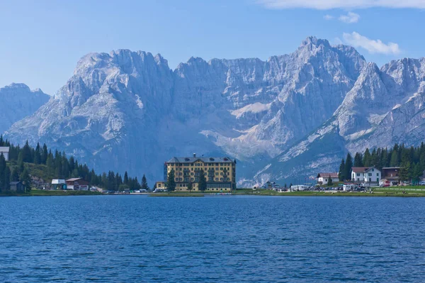 Naturlandschaft Den Alpen Misurinasee Dolomiten Alpen Italien — Stockfoto