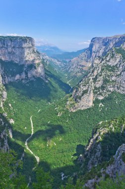 Vikos Boğazı, Epirus, Yunanistan, Zagorochoria çevresindeki doğal manzara