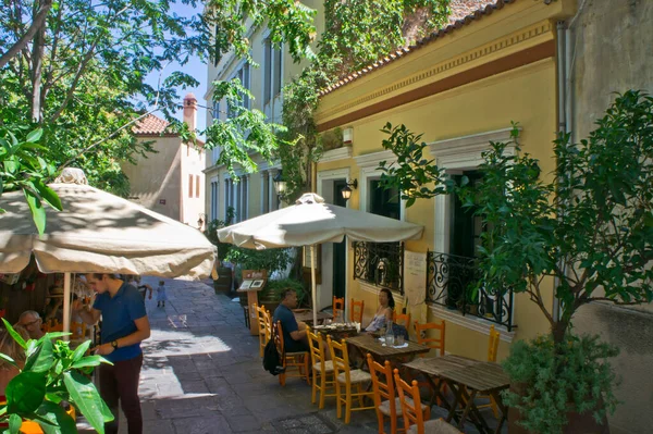 Atenas Plaka Vista Rua Cidade Velha Grécia — Fotografia de Stock