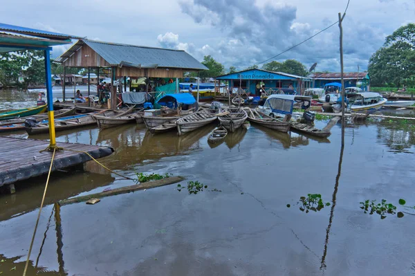 Leticia Uitzicht Oude Haven Amazonebekken Colombia Zuid Amerika — Stockfoto