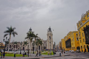 Lima, Eski Şehir Sokak Manzarası, Peru, Güney Amerika