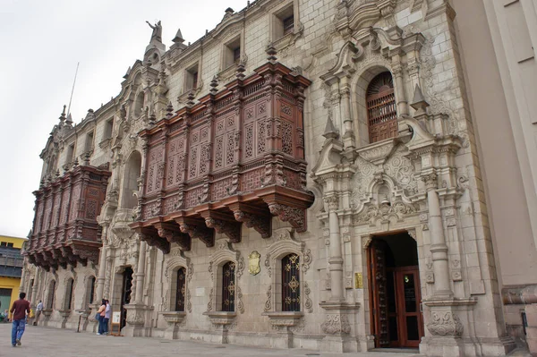 Lima Cidade Velha Vista Rua Peru América Sul — Fotografia de Stock