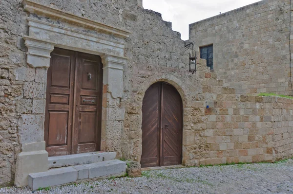 Rhodes Island Old City Street Knights View Grécia Europa — Fotografia de Stock