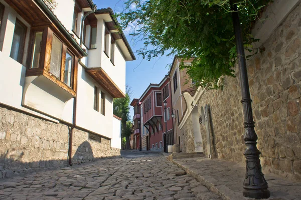 Plovdiv Gamla Stan Gatuvy Bulgarien Balkan Europa — Stockfoto