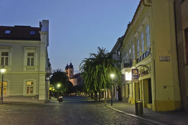 Trencin Stare Miasto Widok Ulicy Nocy Słowacja Europa — Zdjęcie stockowe