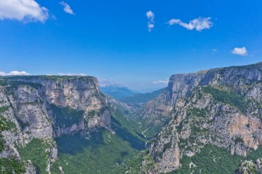 Vikos Boğazı panoramik manzara, Epirus, Yunanistan, Avrupa